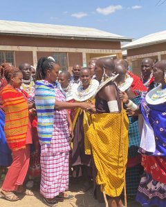 women in Africa at a school celebrating social equity